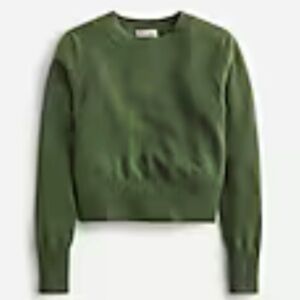J Crew Cashmere shrunken crewneck sweater - Utility Green - Medium NWT